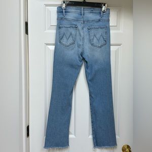MOTHER the Hustler High Waist Ankle Fray Jeans
